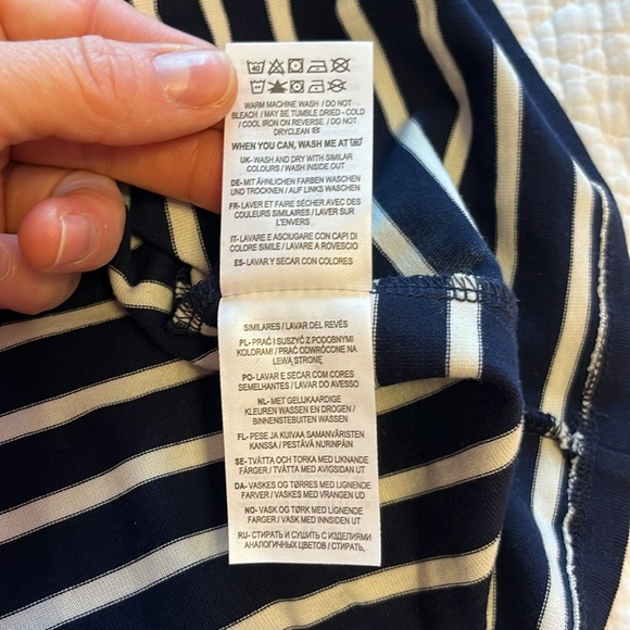 Boden Imogen Breton Stripe Long Sleeve Cotton Dress Sz 6 Navy White Preppy NWOT - Picture 14 of 15
